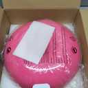 Pink Mushroom Lamp, Mid Century Modern Table Lamp for Bedroom, Minimalist Mushroom Decor Bedside Small Lamps, 2700K(Bulb Included, Plug Powered)