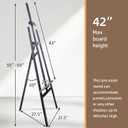 Falling in Art Easel Stand for Painting, Adjustable Wooden Easels for Painting Canvas Up to 42", Folding Art Easel for Drawing, Wedding Sign and Poster, Suitable for Kids and Adults(Black)