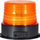 AnTom Magnetic Wireless Beacon Light, Rechargeable Emergency Flashing Warning Battery Operated Strobe Lights for Truck Vehicle, with 12-24v Cigarette Lighter Plug, Amber