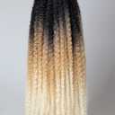 QRHSUKA Marley Twist Braiding Hair 18 Inch Marley Twist Hair 8 Packs Cuban Twist Hair Afro Kinky Curly Crochet Hair Synthetic Marley Hair Extensions (18 Inch(Pack of 8),1B/27/613)