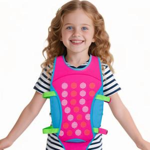 YOTAN Kids Swim Vest, Kid Swim Jacket and Buoyancy Swimming Aid, Modern Design Swimming Vest for Boys and Girls, Innovative Safety Comfort, Red