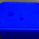 Amazon Basics Rectangular Commercial Office Wastebasket, Easy to Clean, Lightweight, 10 Gallon, Blue, Recycle Logo