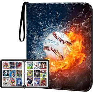 9-Pocket Baseball Card Binder - Holds 900 Cards with 50 Removable Sleeves | Sports & Trading Card Album for Collectibles