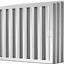 Stainless Steel Commercial Kitchen Hood Filter 24.5W x 19.5H Inch Range Hood Baffle for Grease Rated Commercial Kitchen Exhaust Hood 7 Grooves Hood Filter (5 Pack)