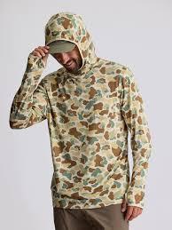 Men's UV Sun Protection Hooded Camo Shirts Long Sleeve Quick-Dry Outdoor T-Shirt UPF 50+ Rash Guards Cooling Hoodies, M