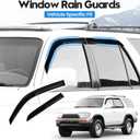 4Runner Rain Guards - Window Visors for Toyota 4Runner 1996-2002, Out-Channel Side Window Rain Guards for 4Runner Accessories, 4PCS, Black, Car Accessories