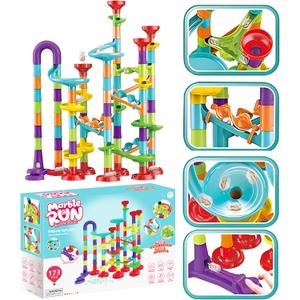 Marble Runs for Kids 4-8,173 Pcs Set, Marble Tracks STEM Learning Toy, Construction Building Blocks Toys, STEM Marble Runs for Kids (G30)