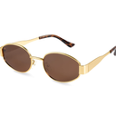 livho 2025 Trendy Oval Sunglasses - Stylish Polarized Shades for Everyday - Retro Metal Frames