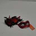 2024 New Masquerade Mask for Women with Stick - Shiny Women's Feather Mardi Gras Venetian Mask for Costume Accessory