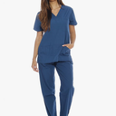 Just Love Women's Six Pocket Medical Scrubs Set (V-Neck with Cargo Pant) M
