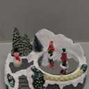 LED Ice Skating Kids Christmas Decoration Winter Scene Rotating Lighted