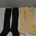 Athbavib 2 Pairs Compression Socks for Women & Men with Zipper 15-20 mmhg, Wide Calf Open Toe Plus Size Compression Socks Men, Knee High Compression Stockings for Flying Nurses Pregnant Women Travel, L/XL