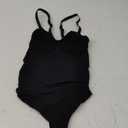 SHAPERX Women's Shapewear Bodysuit Tummy Control Body Shaper Seamless Sculpting Snatched Waist Body Suit (Small/Medium, 1-black (Thong))