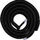 Power Gear Coiled Telephone Cord, 4 Feet Coiled, 25 Feet Uncoiled, Phone Cord works with All Corded Landline Phones, For Use in Home or Office, Black, 76139