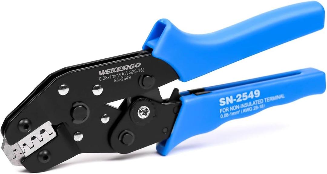 SN-2549 Ratcheting Crimping Tool 0.08-1.0 mm  18-28AWG for PH2.0/XH2.54/2.54/2.8/3.0/3.96/4.8/KF2510/JST Dupont style Terminal