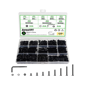 1200 Pcs M3 Countersunk Screws Screws Assortment kit Flat Head Screws Machine Screws Phillips Bolts Nuts Washers Assortment Kit with Screwdriver for Electronics, Machinery - M3x6/8/10/12/16/20/25/30mm