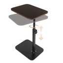 YYLDPBD TV Tray Table 360° Swivel Adjustable Height C Table End Table for Small Spaces, Couch Tables C Shaped Side Tables for Living Room, Bedroom, Sofa Tray Table for Eating(Black)
