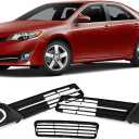 labwork Front Bumper Lower Grille Fog Lamp Cover Bezel kit Replacement for Toyota Camry SE 2012-2014