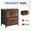 DUMOS Night Stand Small Dresser for Bedroom with 2 Drawers, Bedside Table, 11.8"D x 18"W x 20"H