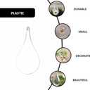 STOBOK 5pcs DIY Plastic Fillable Ball Ornaments Teardrop Hanging Ornaments Ball Transparent Decorative Crafts Balls for Wedding Garden Tree Party Gift Box Decoration