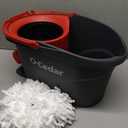 O-Cedar EasyWring Microfiber Spin Mop, Bucket Floor Cleaning System, Red, Gray, Standard