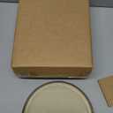 LIANYU Ceramic Plates Set for 4, 7.9In Porcelain Dinner Salad Appetizer Plates for Kitchen, Modern Round Stoneware Dining Dish Set, Scratch Resistant, Microwave, Oven and Dishwasher Safe, Sandy Beige