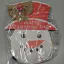 Double-Sided Winter Valentine's Day Wooden Front Door Sign Let It Snow Indoor Outdoor Home Wall Window Hanging Plaques Farmhouse Wood Hanger Decor with Rustic Burlap Bow for Outside Porch