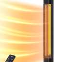 VAGKRI Outdoor Heater, 1s Instant Heating 42in Infrared Patio Heaters, 9 Heat Levels, 24H Timer, IPX5 Waterproof Electric Patio Heaters for Garden, Deck, Restaurant, Garage, Indoor & Outdoor Use