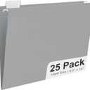 Y YOMA Legal Size - 25 Pack Colored Hanging File Folders Decorative Hanging Folder Cute Pretty File Folder for Filing Cabinet Office Home with 1/5-Cut Adjustable Tabs, Morandi Blue