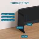 Flexible Baseboard Molding Trim, 4 Inch x 3.28 Feet Vinyl Wall Base with 10% Wider Self-Adhesive Tape, Peel and Stick Cove Base, Rubber Wall Base Baseboard Trim for Garage, Living Room,Bathroom, Black