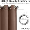 Joydeco Blackout Curtains 84 Inch Length 2 Panels Set, Thermal Insulated Long Curtains& Drapes 2 Burg, Room Darkening Grommet Drapes for Living Room Bedroom Window (W52 x L84 Inch, Brown)