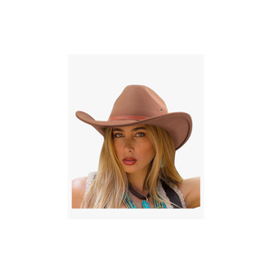 DRESHOW Cowboy Hat for Women and Men Western Felt Cowboy Cowgirl Hat Wide Brim Belt Buckle Retro Fedora Hats Unisex Caps