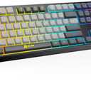 KLIM Chroma Wireless Keyboard  RGB Backlit Gaming, Rechargeable Battery, PC Keyboard, Durable & Water-Resistant, Compatible with PS4, PS5 & Mac - Black