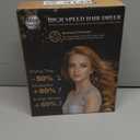 Nicebay Ionic Hair Dryer with diffuser for Curly Hair,1600W &110000RPM High-Speed Brushless Motor for Fast Drying,Professional Blow Dryer for Women,Low Noise,Lightweight,Lock Function,Travel HomeSalon (Black)