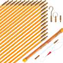 KOOTANS 22FT Fiberglass Electrical Wire Running Kit Wire Fishing Tools Fish Tape Wire Puller Through Wall Cable Snake Fish Rods Kit with Different Attachments