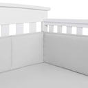 TILLYOU Microfiber Crib Bumper Gray