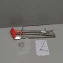 50" Collapsible Snake Grabber Tongs, Stainless Steel Snake Catcher Tool with Wide Jaws & Non-Slip Handle  Humane Reptile Handling Tool for Home, Yard & Outdoor Safety (Red)