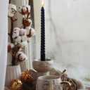 2 x 10 Inch Black Spiral Taper Candle Set, 10 Pack Unscented Candlesticks for Fall Decor Autumn Prayer Halloween Decor Rituals Meditation Fall Seasonal Decoration