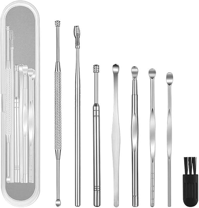 10Pcs Ear Wax Removal Tool for Wax Removal, Earwax Cleaning Tool for Ear Cleaning, Includes Cotton Swabs, Candle Drip Protector, Storage Box