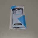 NITITOP Compatible with Samsung Galaxy A25 5G Case Cute Luxury Women Girls Men with Love Heart Electroplated Pattern Curly Wave Frame Raised Camera Shockproof Protection Cover-Baby Blue