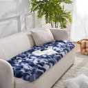 Couch Cover for Dogs Washable, Ultra Soft Faux Fur Pet Sofa Pad for Car Seat Protector, Liquid Pee Proof Cat Mat, Warm Pad for Dresser Top, 27.5x70 inch, Tie Dye Blue