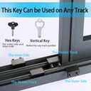 ZRFCXE Window Locks,12 Pack Sliding Window Locks with Key for Vertical & Horizontal Sliding Windows Doors, Easy to Install, Adjustable Security Window Lock for Patio Bedroom Home and Office (Black)