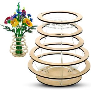 Vase for Lego Flowers Bouquet Set  Cool Premium Wooden Lego Vase for Lego Flower Lovers