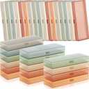 Fainne 36 Pcs Plastic Pencil Case Bulk Plastic Pencil Boxes Frosted Pens Holder with Hinged Lid and Snap Closure for Stationery Organizer School Office (Morandi Color)