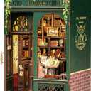 CUTEBEE Book Nook Kit - DIY Miniature House Kit for Adults, Teens and Beginners, Dollhouse Booknook Library Tiny House Bookshelf Decor 3D Wooden Puzzle, Gifts for Family, Friends (Owl Bookstore)