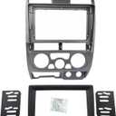 Double Din Dash Radio Trim Kit for Isuzu D-Max MU-7 Chevrolet Colorado Installation Bezel 9 Inches (2001-2005 Silver)