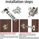 Cabinet Hinges Soft Close 10 Pack - Heavy Duty European Style Concealed Hinges Full Overlay 105 Degree for Frameless Kitchen Cabinets DIY
