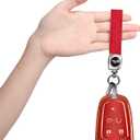MILD EAST For Cadillac Key Fob Cover with Keychain TPU Protector Suitable for Cadillac Escalade CTS SRX XT5 ATS STS CT6 Key Shell Case Holder (Red)