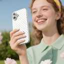 2 x Compatible with iPhone 17 Case, with Polka Dot Aesthetics Design Simple Case for Women Girl, Cute Fashion Soft TPU Slim Protection Phone Case for iPhone 17 6.1'' - White