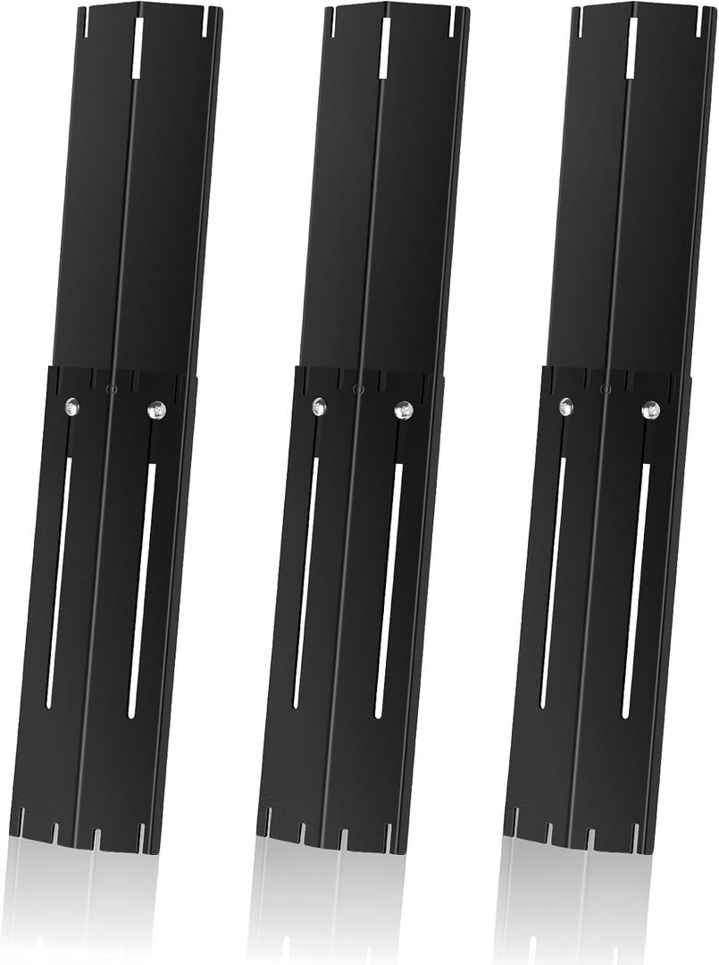 Universal Porcelain Steel Adjustable Grill Heat Plates Heat Tents Heat Shields Grill Burner Cover,Compatible with Weber, Charbroil, Brinkmann, Chargriller etc.,Extends from 11.75" up to 21" L,3 Pack